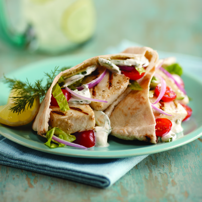 Grilled Alaska Cod Gyro